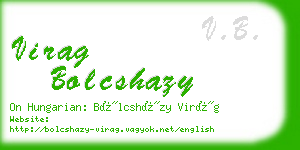 virag bolcshazy business card